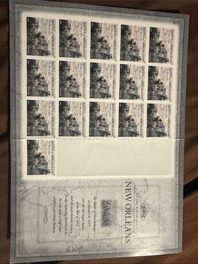 USPS Battle of New Orleans Forever Stamp‎ Pane War of 1812 Collectible